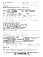 đề kiểm tra 1 tiết sinh 7 hk2