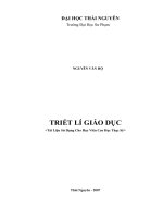 TRIẾT LÍ GIÁO DỤC
