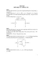 BÀI TẬP MÔN ĐIỆN TỬ THÔNG TIN