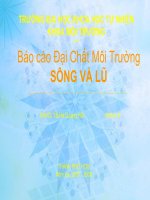 Báo cáo Đại Chất Môi Trường SÔNG VÀ LŨ