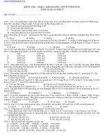 Một số câu trắc nghiệm về Amin-Aminoaxit-Peptit, Protein