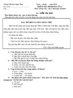 đề KTDK lần 4 lớp 2