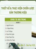 BÁO CÁO THỰC TẬP-THIẾT KẾ & THỰC HIỆN CHIẾN LƯỢC GẮN THƯƠNG HIỆU