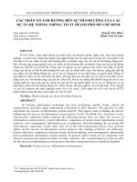 Các nhân tố ảnh hưởng đến sự thành công của các dự án hệ thống thông tin ở Thành phố Hồ Chí Minh