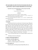 Kết quả nghiên cứu một số chỉ tiêu về khả năng sản xuất của ngan pháp R71 nuôi tại trung tâm nghiên cứu vịt Đại xuyên