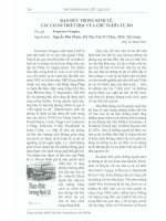 Đạo đức trong kinh tế. Các cơ sở triết học của chủ nghĩa tự do