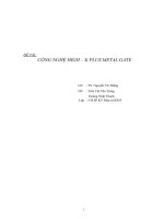 CÔNG NGHỆ HIGH – K PLUS METAL GATE