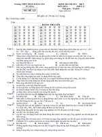 kiem tra hóa` học và đời sống, môi trường