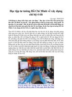 Học tập tư tưởng Hồ Chí Minh về xây dựng chi bộ 4 tốt