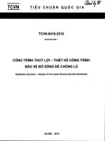 TIÊU CHUẨN THIẾT KẾ-CÔNG TRÌNH THỦY LỢI-THIẾT KẾ CÔNG TRÌNH BẢO VEN BỜ SÔNG ĐỂ CHỐNG LŨ