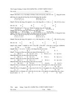 15p Trăc nghiệm toán 7