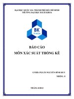 BÁO CÁO MÔN XÁC SUẤT THỐNG KÊ