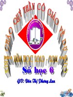 Tiết 87: PHÉP CHIA PHÂN SỐ ( SỐ HỌC 6 )