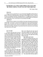 Ảnh hưởng của công nghệ thông tin (CNTT) đến hệ thống thông tin kế toán (HTTTKT) hiện đại