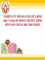 NGHIÊN CỨU MỐI QUAN HỆ GIỮA HÌNH HỌC VÀ ĐẠI SỐ TRONG CHƯƠNG TRÌNH MÔN TOÁN TRUNG HỌC PHỔ THÔNG