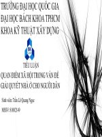 BÀI TIỂU LUẬN-QUAN ĐIỂM XÃ HỘI TRONG VẤN ĐỀ GIẢI QUYẾT NHÀ Ở CHO NGƯỜI DÂN