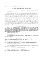 BÀI TOÁN ĐIỂM CÂN BẰNG VÀ ỨNG DỤNG