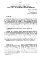 Các nhân tố ảnh hưởng đến mức độ hài lòng của khách hàng đối với dịch vụ tư vấn - môi giới bất động sản