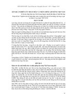 KẾT QUẢ NGHIÊN CỨU THUẦN HÓA VÀ NHÂN GIỐNG LỢN RỪNG VIỆT NAM