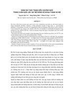 Đánh giá thực trạng kiểu chuồng nuôi trong chăn nuôi lợn quy mô nông hộ ngoại thành Hà Nội