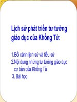 Lịch sử phát triển tư tưởng giáo dục của Khổng Tử