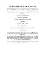 Nếu con trẻ trở thành công cụ 