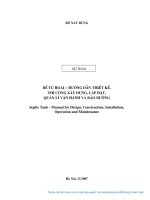 DỰ THẢO-BỂ TỰ HOẠI-HƯỚNG DẪN THIẾT KẾ THI CÔNG XÂY DỰNG LẮP ĐẶT QUẢN LÝ VẬN HÀNH VÀ BẢO DƯỠNG