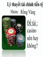 BÀI BÁO CÁO THẢO LUẬN-Lý thuyết tài chính tiền tệ-CASINO