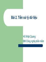 BÀI BÁO CÁO-Bài 2. Tiền xử lý dữ liệu