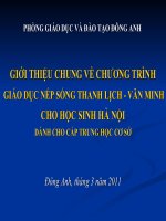 Tấp huấn GD nếp sống thanh lịch - văn minh cho học sinh
