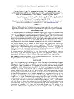 ẢNH HƯỞNG CỦA NƯỚC TƯỚI ĐẾN SINH TRƯỞNG, NĂNG SUẤT,CHẤT LƯỢNG CỦA HAI GIỐNG CÂY HỌ ĐẬU (LEUCAENA LEUCOCEPHALA K636 VÀ STYLOSANTHES GUIANENSIS CIAT 184 ) TRONG VỤ THU ĐÔNG