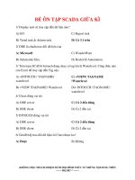 BÀI TẬP-ĐỀ ÔN TẬP SCADA GIỮA KÌ