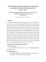 Kết quả bước đầu xác định tỷ lệ nhiễm ký sinh trùng đường máu và biện pháp phòng trị trên đàn bò sữa nuôi tại ba vì - hà tây