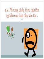 BÁO CÁO THẢO LUẬN-Phương pháp thực nghiệm nghiên cứu hấp phụ xúc tác