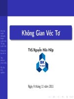 TRẮC NGHIỆM ĐẠI SỐ-KHÔNG GIAN VÉC TƠ