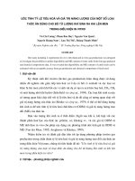 Ước tính tỷ lệ tiêu hóa và giá trị năng lượng của một số loại thức ăn dùng cho bò từ lượng khí sinh ra khi lên men trng điều kiện in vitro