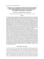 Nghiên cứu phát triển một số giống gà bố mẹ thả vườn phù hợp với điều kiện nông hộ tại xã Cò Nòi, Huyện Mai Sơn & Xã Chiềng An thị xã Sơn La, tỉnh Sơn La