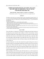 Nghiên cứu sử dụng dung dịch axit axetic, axit lactic; dịch chiết hành, tỏi, gừng để xử lý thịt vịt, kéo dài thời gian bảo quản dạng tươi