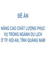 BÀI BÁO CÁO THỰC TẬP-NÂNG CAO CHẤT LƢỢNG PHỤC VỤ TRONG NGÀNH DU LỊCH Ở TP HỘI AN,QUẢNG NAM
