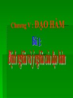 Định nghĩa và ý nghĩa của đạo hàm