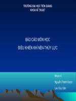 BÁO CÁO MÔN HỌC-ĐIỀU KHIỂN KHÍ NÉN-THỦY LỰC
