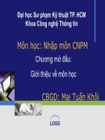 tài liệu nhập môn công nghệ phần mềm-ĐHSPKT HCM-KHOA CÔNG NGHỆ THÔNG TIN