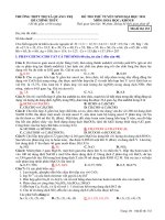 ĐỀ THI THỬ MÔN HÓA  NGÀY 13/3/2011