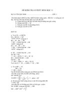 ĐỀ KIẺM TRA HÌNH HỌC 11( V GÓC)