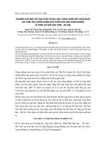 Nghiên cứu một số giải pháp khoa học công nghệ để chăn nuôi gia cầm thả vườn nhằm góp phần xóa đói giảm nghèo ở vùng gò đồi Sóc Sơn - Hà Nội