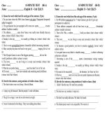 Đề kiểm tra 15 phút lần 5