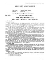 Giúp hs biến đổi đơn giản biểu thức