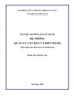 TÀI LIỆU HƯỚNG DẪN SỬ DỤNG HỆ THỐNG QUẢN LÝ VĂN BẢN VÀ ĐIỀU HÀNH