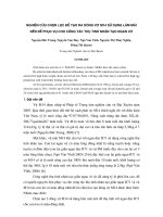 nghiên cứu chọn lọc để tạo ra dòng vịt M14 sử dụng làm mái nền để phục vụ cho công tác thụ tinh nhân tạo ngan vịt