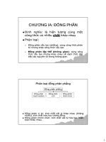 BÀI GIẢNG-CHƯƠNG IA-ĐỒNG PHÂN